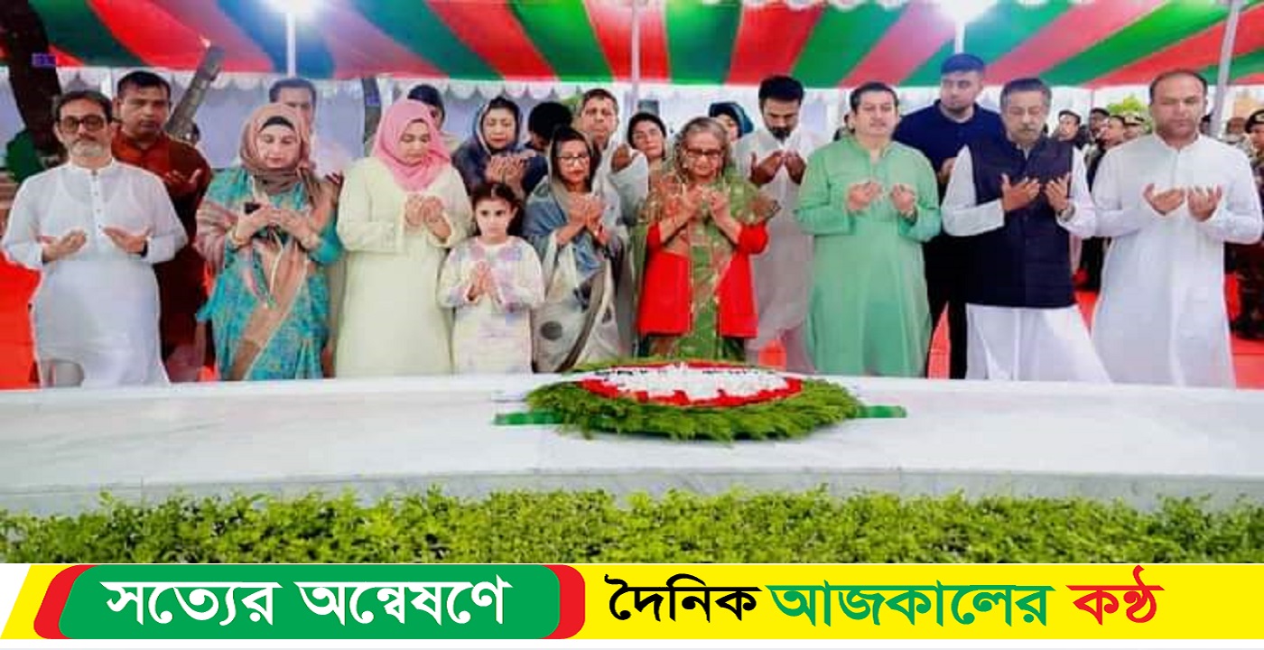 ছোটবোন কে নিয়ে বঙ্গবন্ধুর সমাধিতে প্রধানমন্ত্রীর শ্রদ্ধা