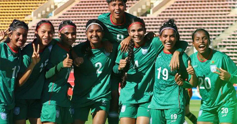 তৃষ্ণার হ্যাটট্রিকে তিমুরকে ৮ গোলে উড়িয়ে দিল বাংলাদেশ