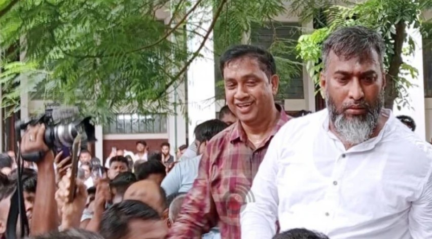 যুবদল নেতা ইসহাক আত্মসমর্পণের পর কারাগারে