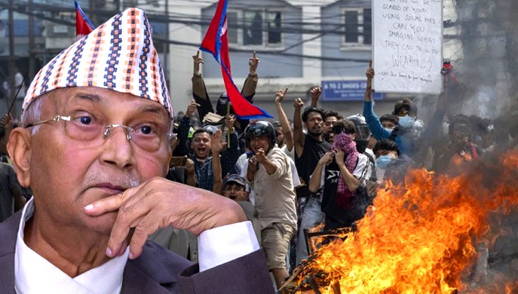 নেপালের প্রধানমন্ত্রী কে পি শর্মা অলির পদত্যাগ