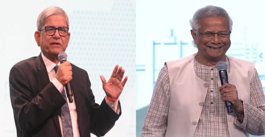 <h5>নিউইয়র্কে অনুষ্ঠানে মির্জা ফখরুল</h5> <h3>ড. ইউনূসের মাঝে জিয়াউর রহমানের প্রতিচ্ছবি দেখতে পাই</h3>