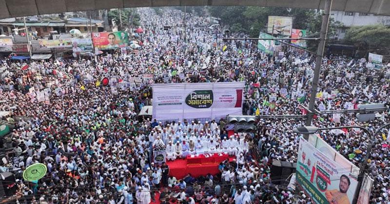 যমুনার সামনে অনির্দিষ্টকালের অবস্থান কর্মসূচির ঘোষণা সমমনা ৮ দলের