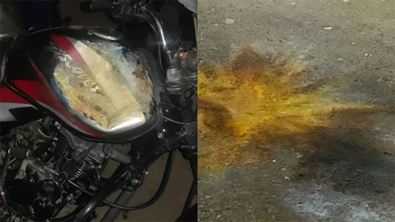 রাজধানীতে তিন স্থানে ককটেল বিস্ফোরণ, মোটরসাইকেলে আগুন