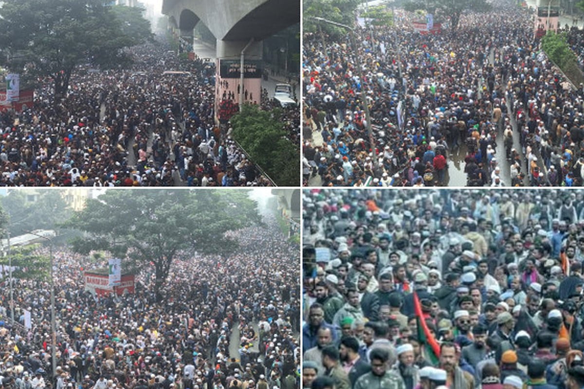 কারওয়ান বাজার-বিজয় সরণি-আগারগাঁও ছাড়িয়ে যায় জানাজার পরিধি
