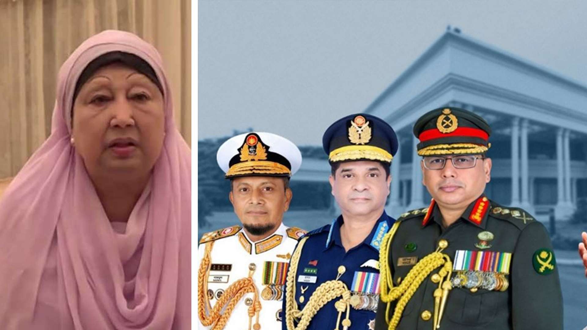 খালেদা জিয়াকে দেখতে হাসপাতালে তিন বাহিনী প্রধান