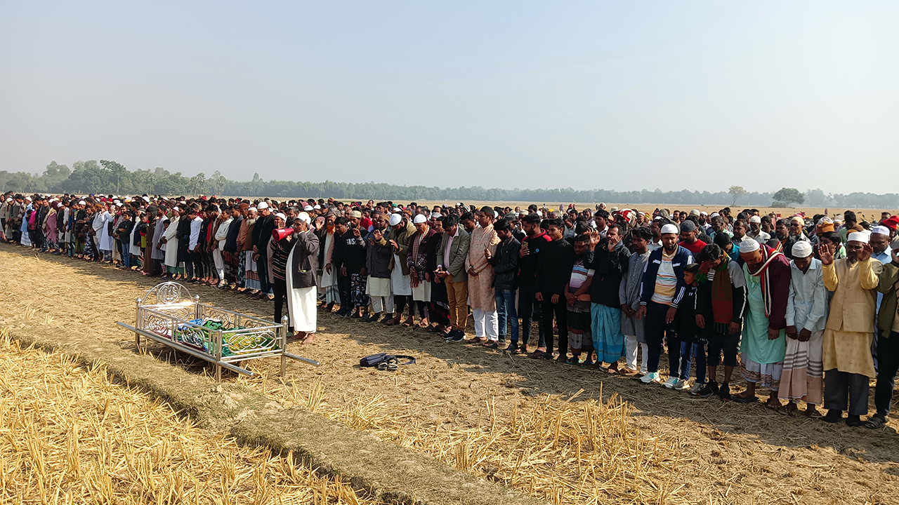 অশ্রুসিক্ত বিদায়ে শিশু সাজিদকে শেষ বিদায়